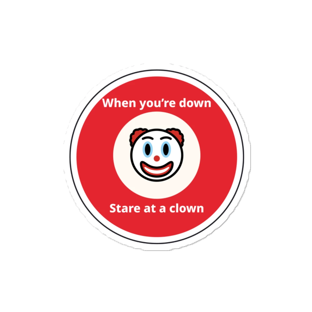 Stare at a Clown Sticker