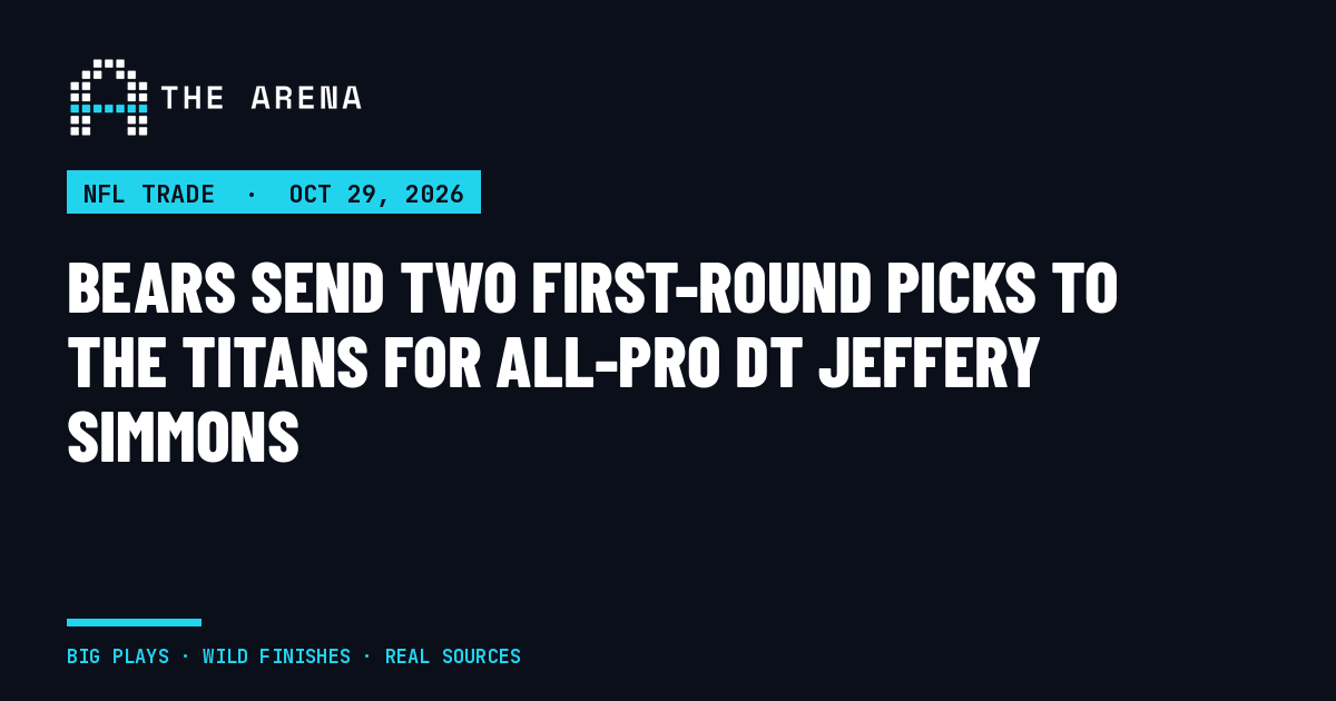 The Arena share card for the Bears trading for Jeffery Simmons