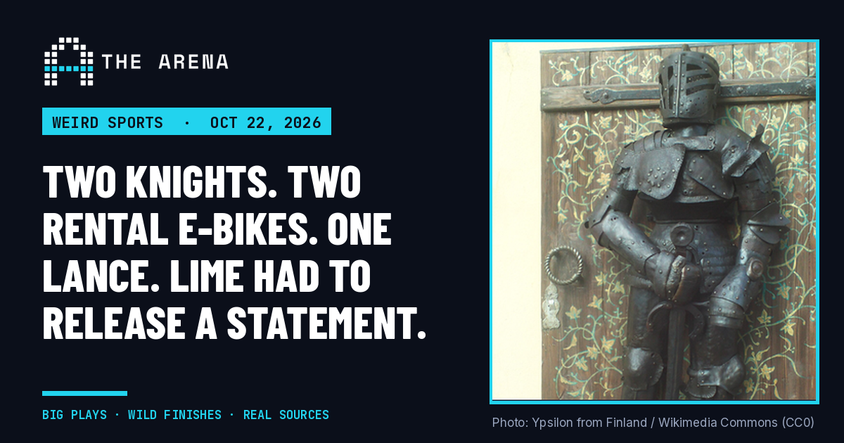 Two knights. Two rental e-bikes. One lance. Lime had to release a statement.