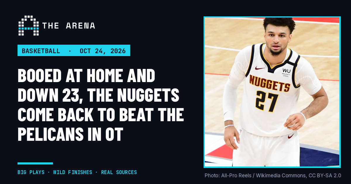 Jamal Murray on the court in a white Denver Nuggets uniform