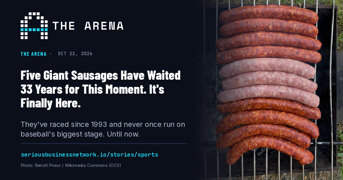 Sausages on a grill