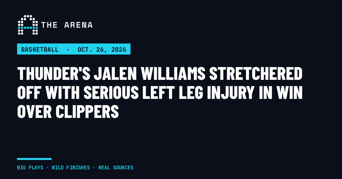 Oklahoma City Thunder guard Jalen Williams injury news card